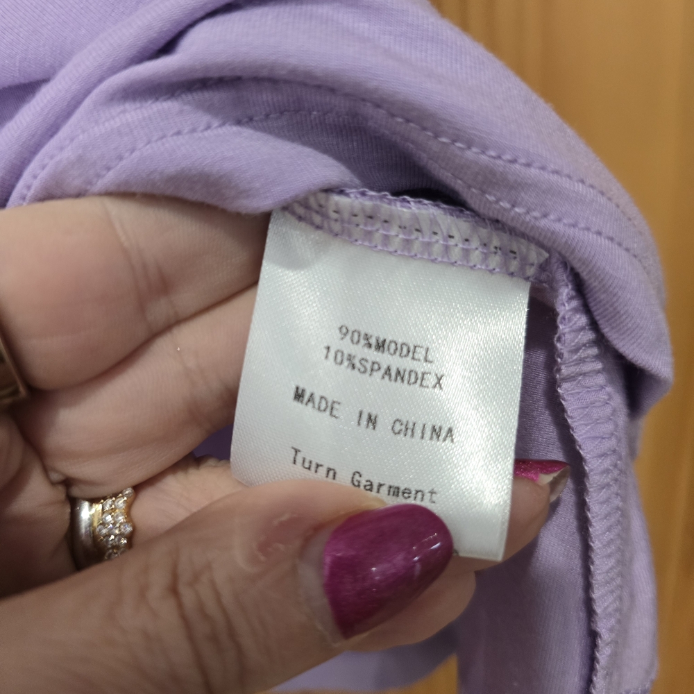 Lilac Mesh Short Sleeve Top - Picture 7 of 7